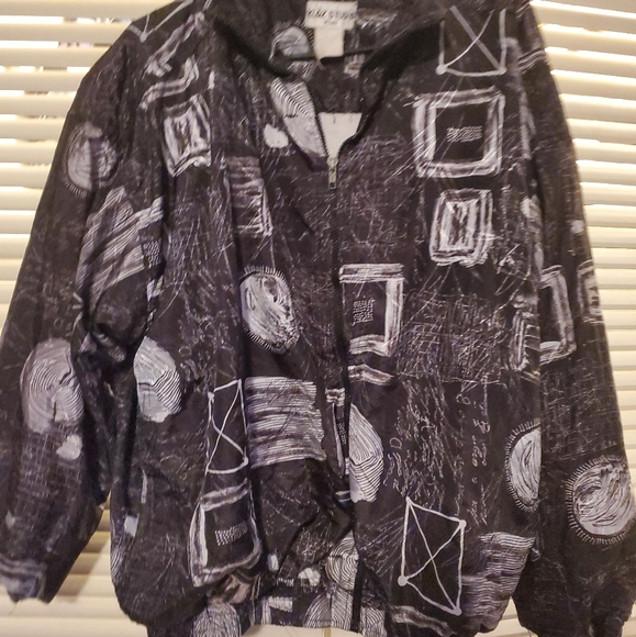 Vintage abstract print bomber jacket - Picture 1 of 2